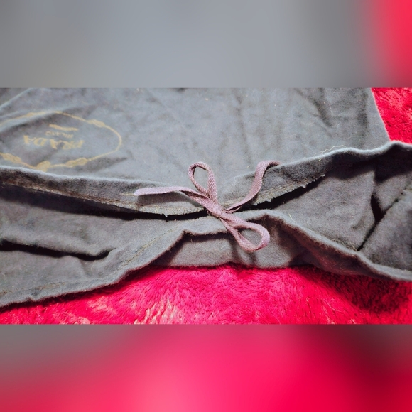 Prada Milano Blue Dust Cover Tie Closure Bucket Travel Bag Tote Handbag Backpack - Picture 4 of 11